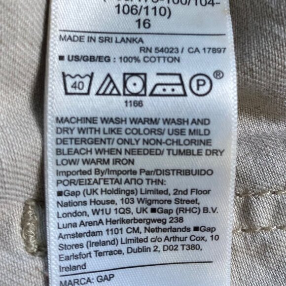 Gap Womens 12 Loose Khaki Pants Cotton Casual Wide Leg “Moonstone” Y2K Comfy - Picture 4 of 16